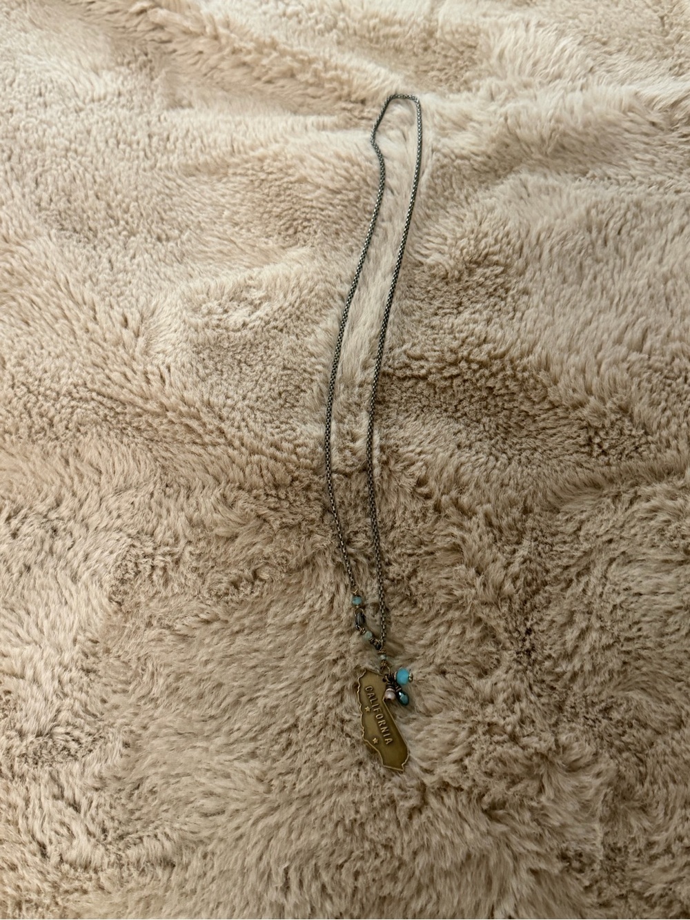 California Charm 14” Long Necklace with Beads